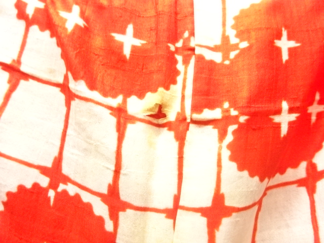  アンティーク　花模様胴抜き中着